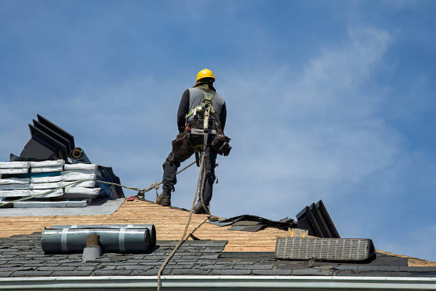Professional Gutter Installation technician working in Lawler, IA
